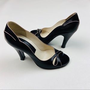 Vintage Marc Jacobs Leather Open Toe Pumps  6
